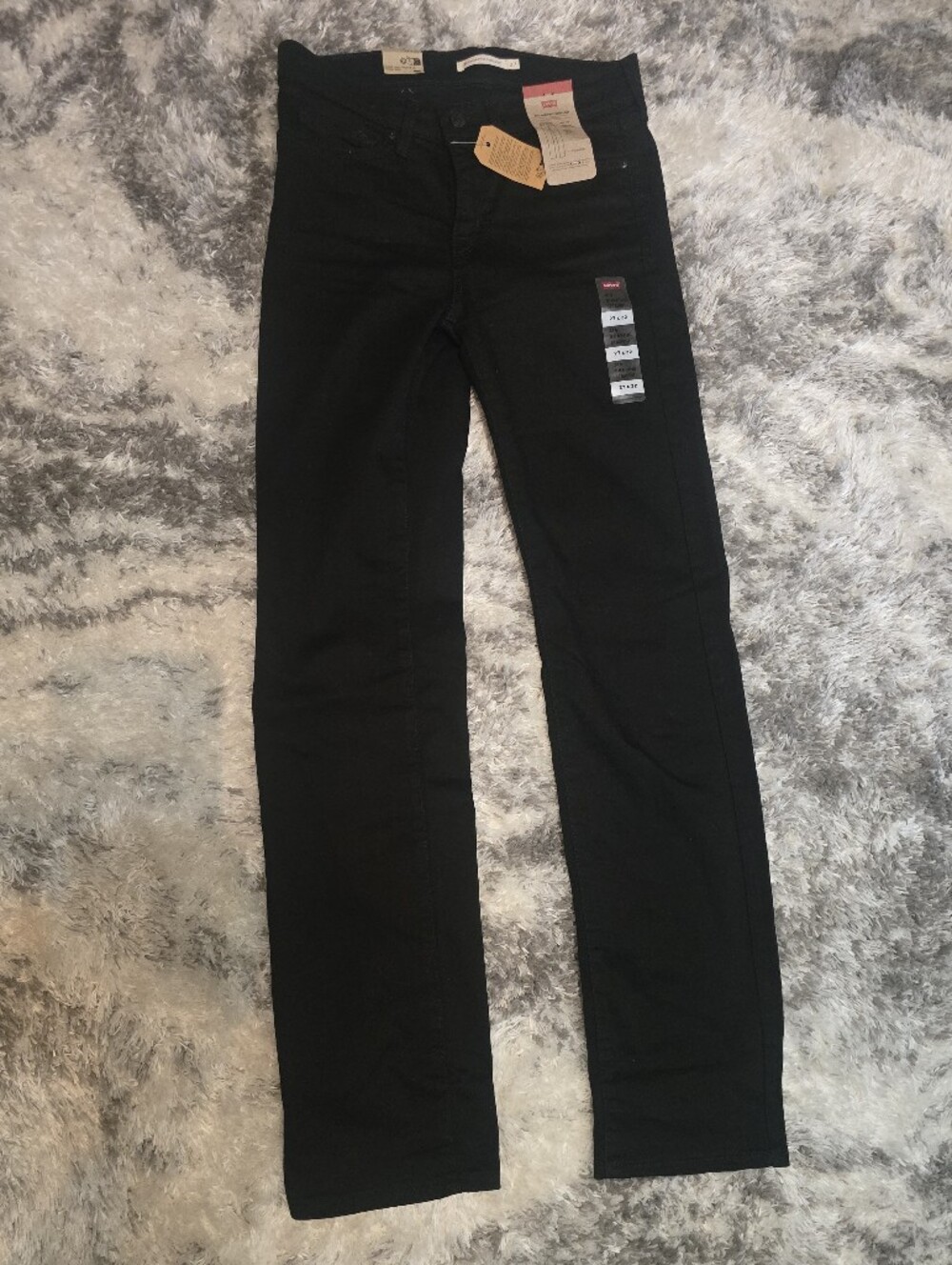 Levi Black Shaping Stretch Straight Jeans